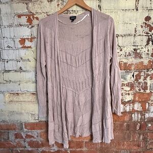 Torrid Light Brown Open Knit Sweater